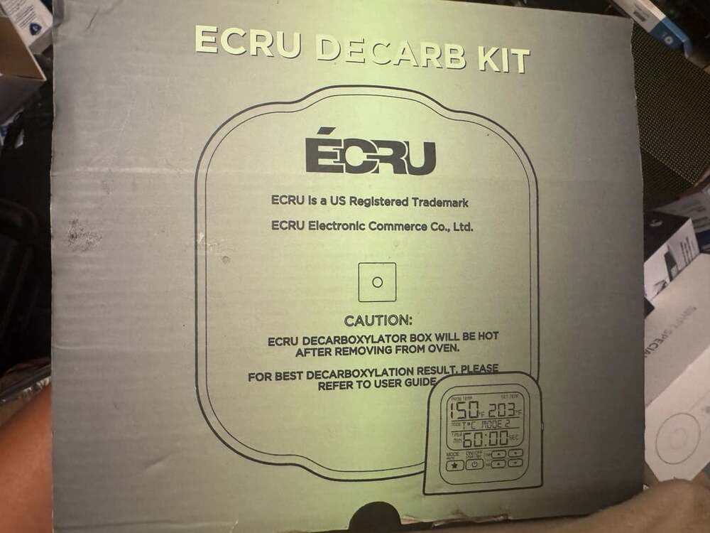 Ecru Decarb Kit Decarboxylator Box Glass Dish & Thermometer